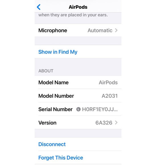 Apple AirPods (2nd Gen) LEFT Replacement Only - A2031 - In good working order. - Picture 6 of 9